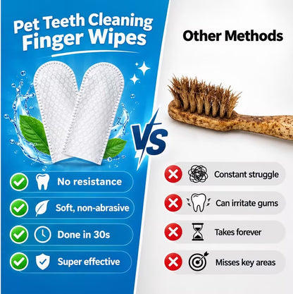 Natural Pet Dental Finger Wipes